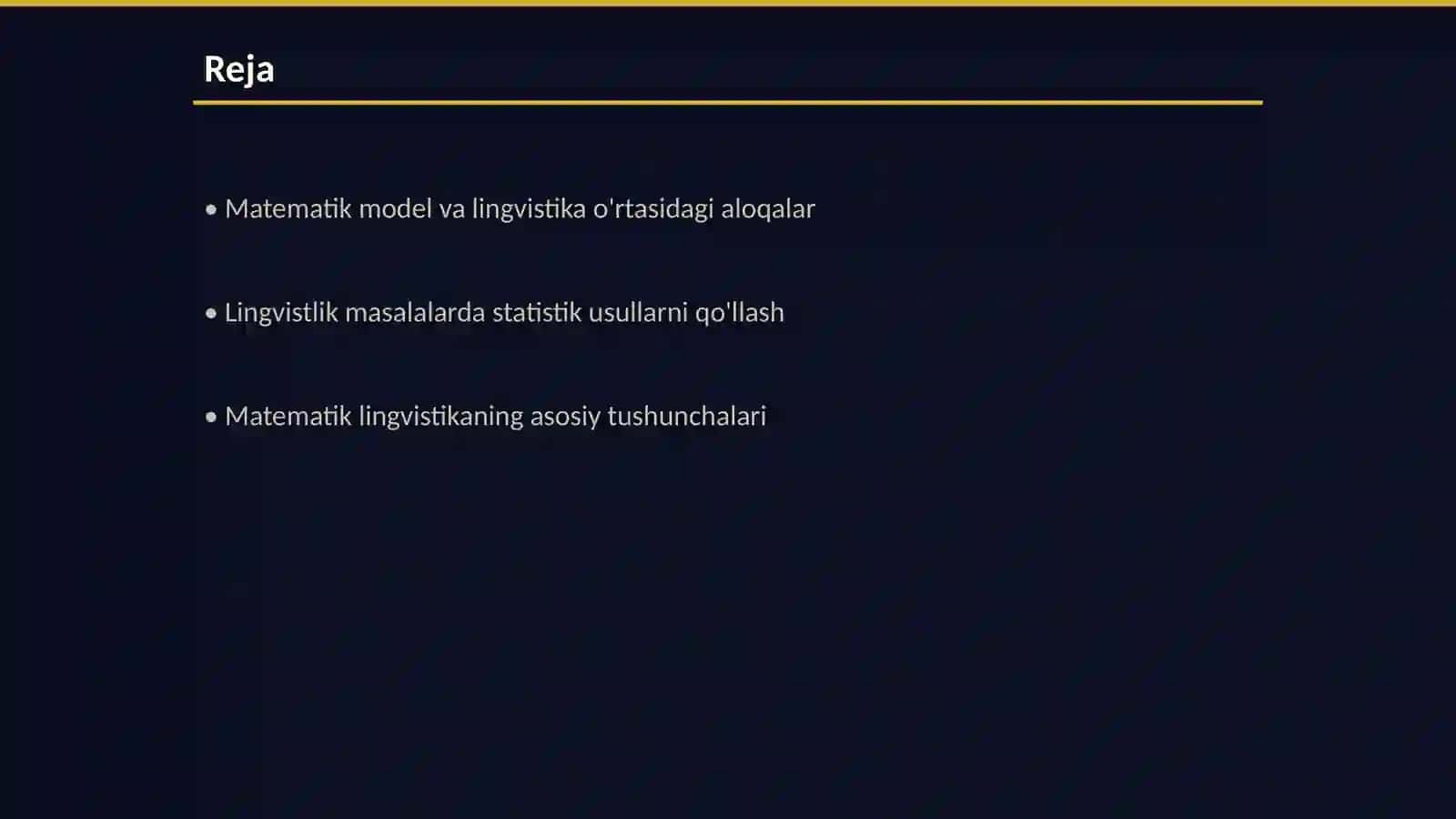 Lingvistlik masalalarni matematik usullar bilan yechish yo'llari 2