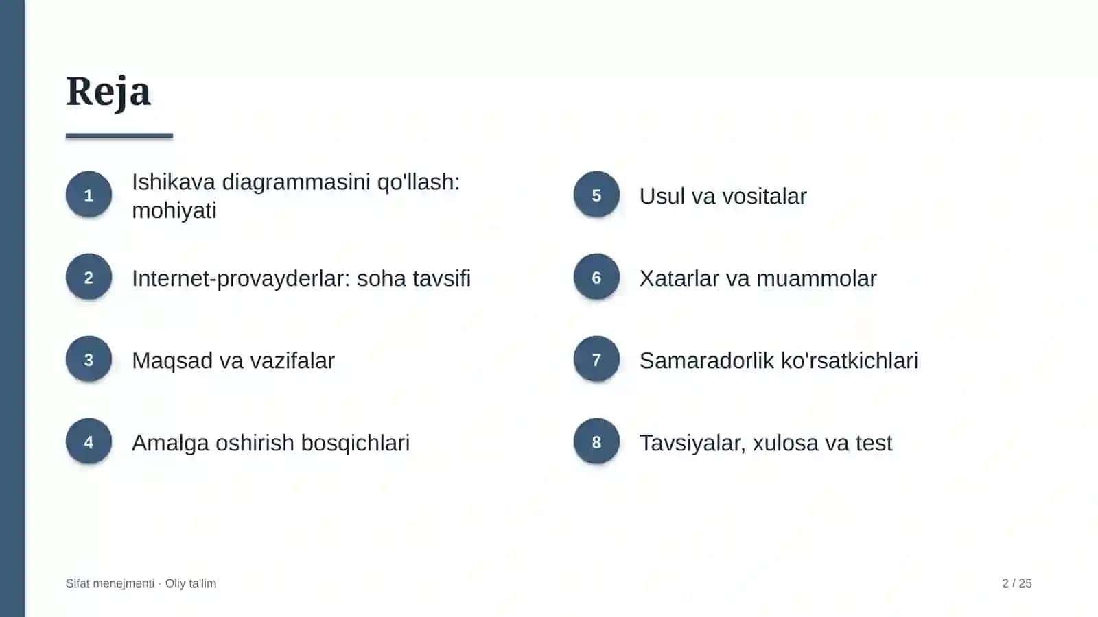 Internet-provayderlarda Ishikava diagrammasini qo'llash 2