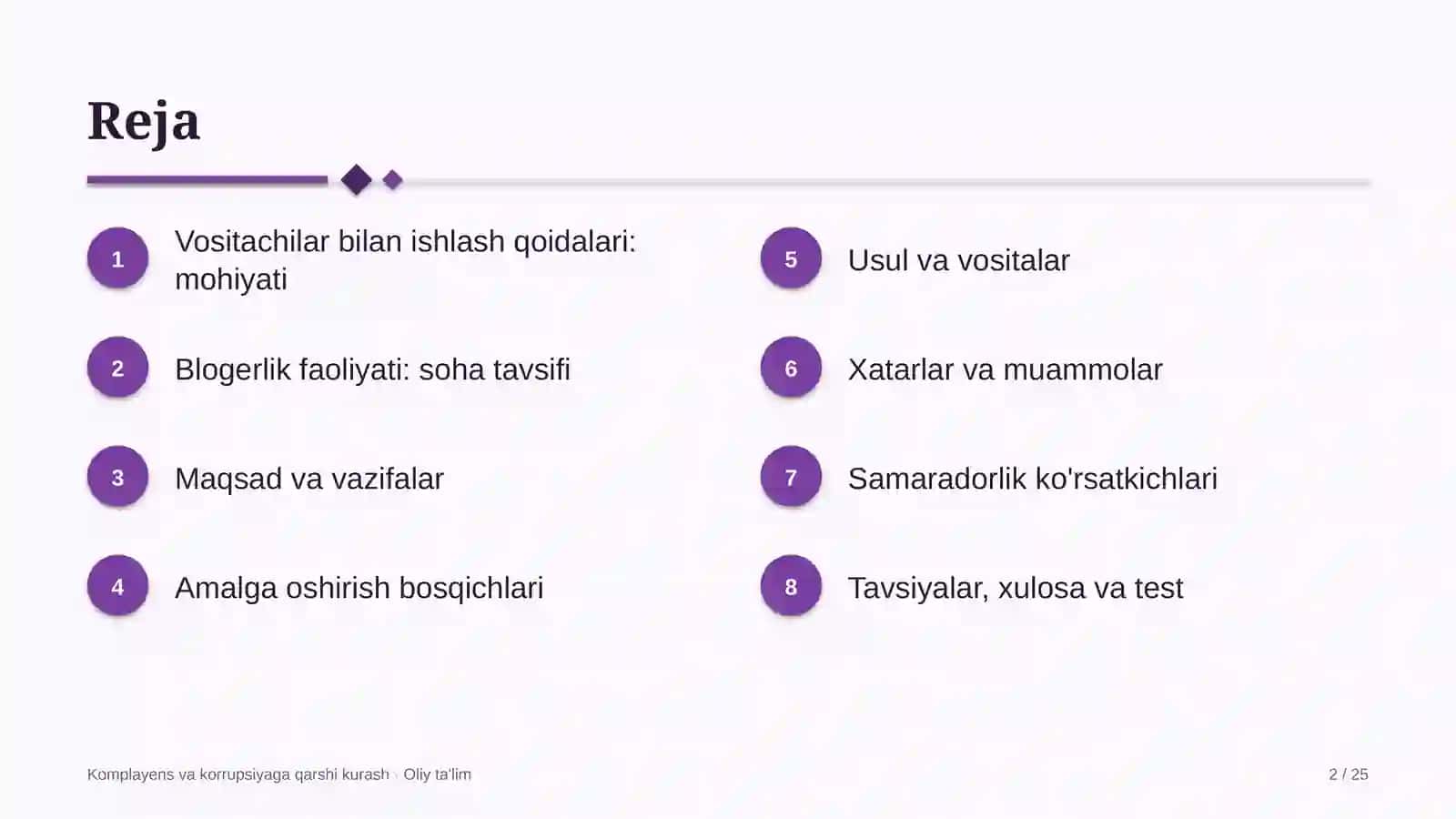 blogerlik faoliyatida vositachilar bilan ishlash qoidalarini belgilash 5036 2