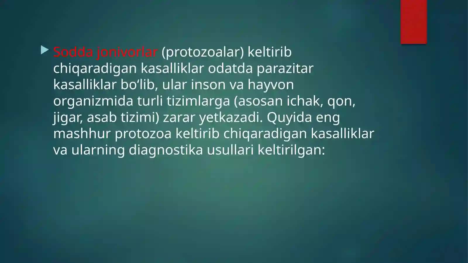 SODDA JONIVORLAR KELTIRIB CHIQARUVCHI KASALLIKLAR VA ULARNING DIAGNOSTIKASI 2