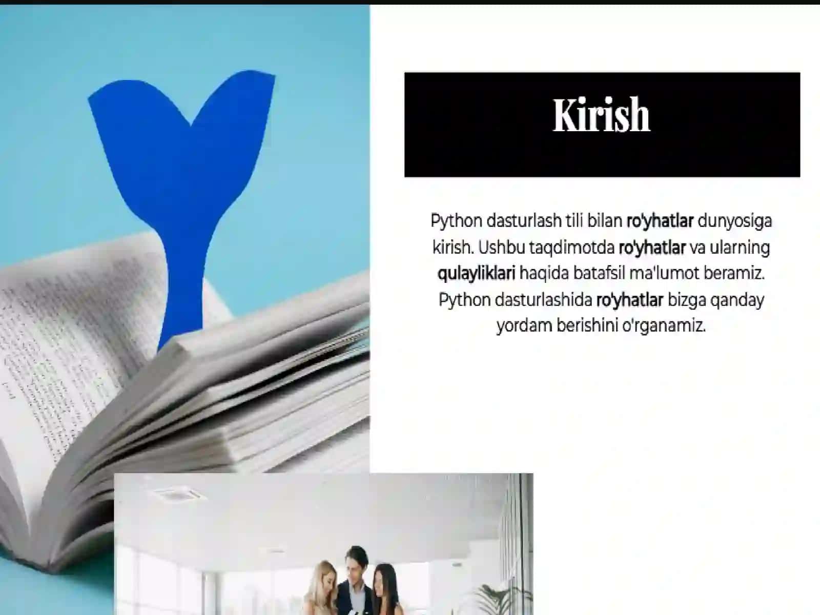 pythonda ro’yhatlar bilan ishlash 2