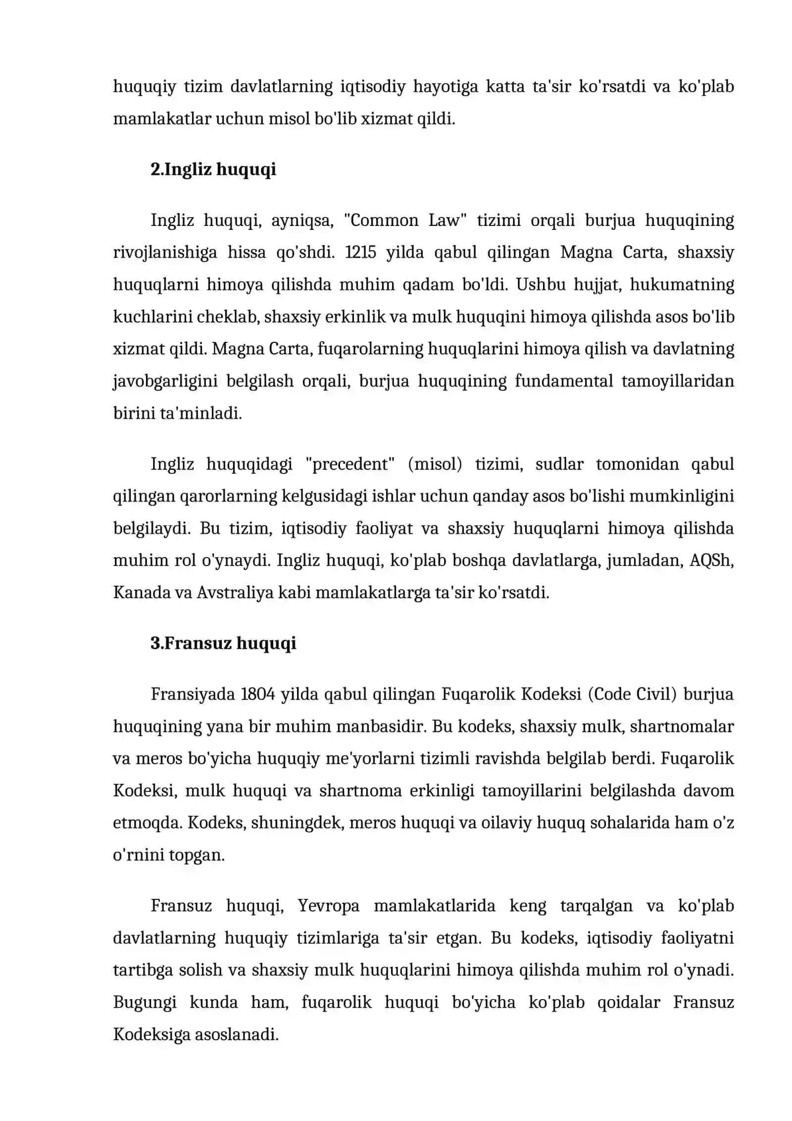 Burjua huquqining eng mashhur manbalari 2