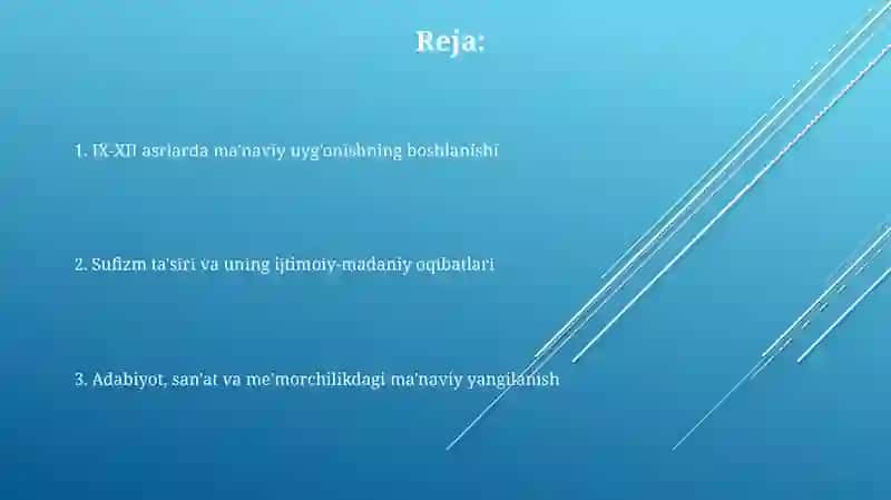 IX-XII astlarda Mamlakatimizda roʻy bergan manaviy uygʻonish 2