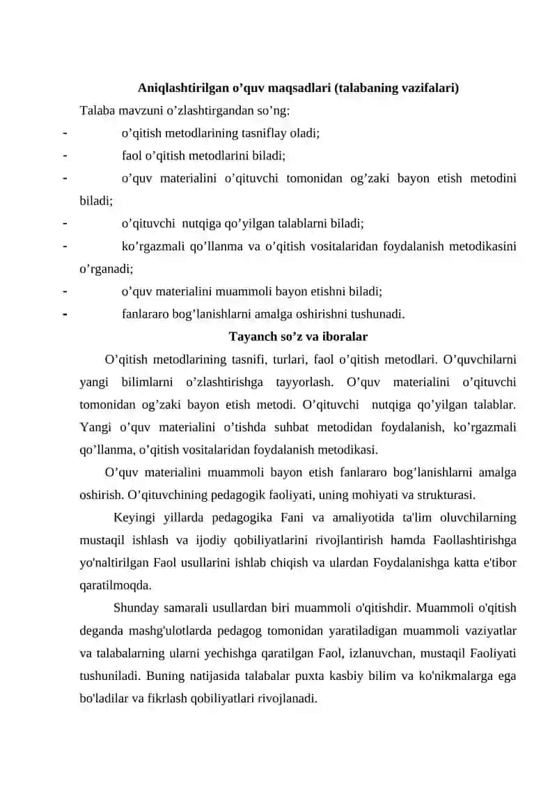 O’qitish metоdlarining tasnifi 2
