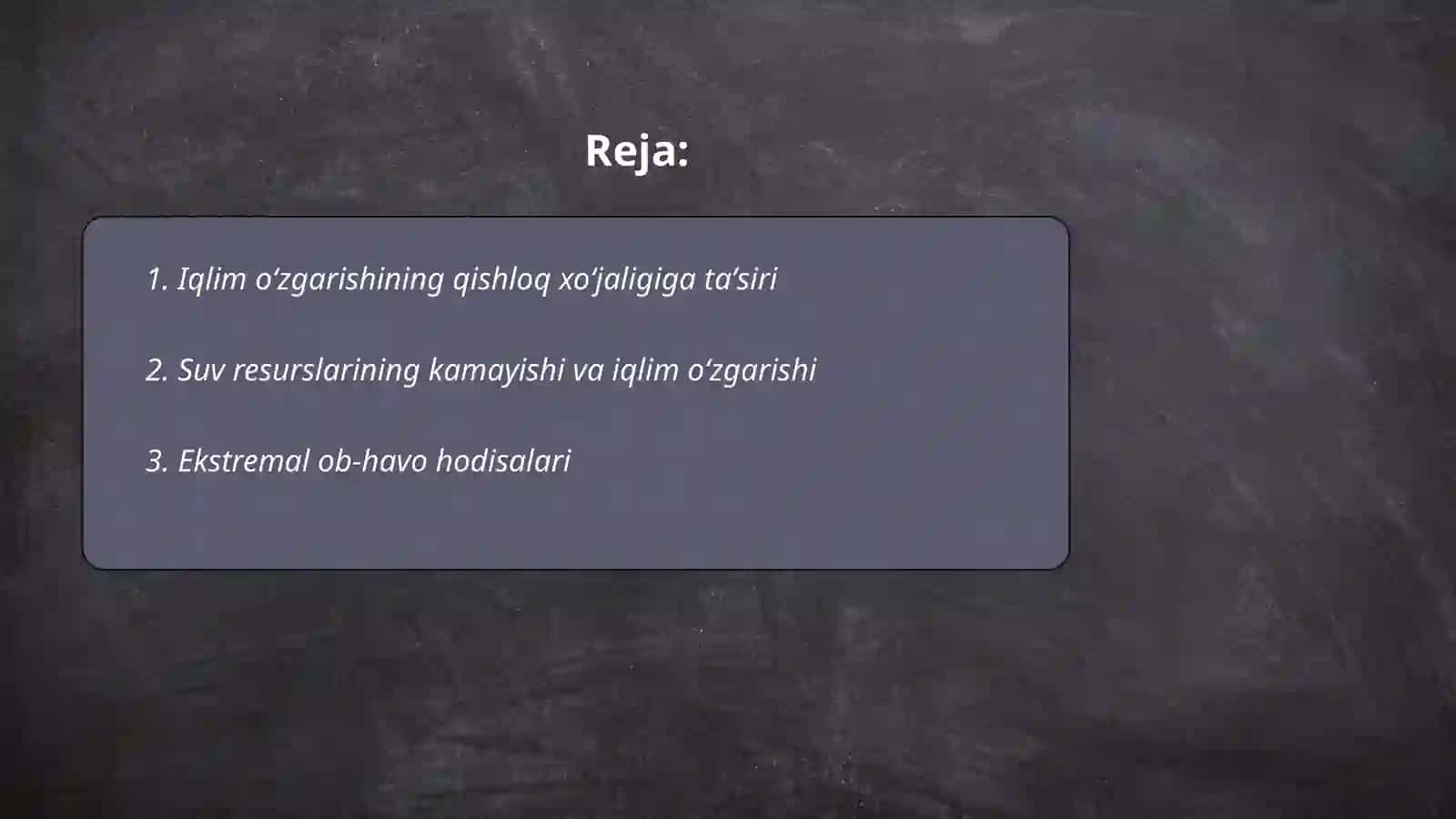 İqlim õzgarishi oqibatlari 2