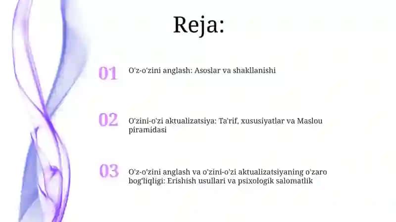O'z-o'zini anglash: Asoslar va shakllanishi 2