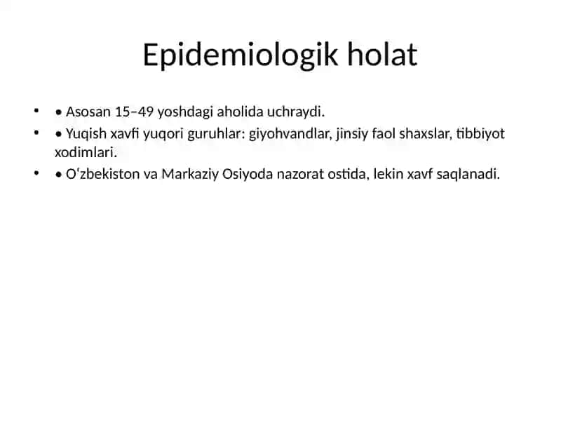 OITS epidemiologiyasi 2