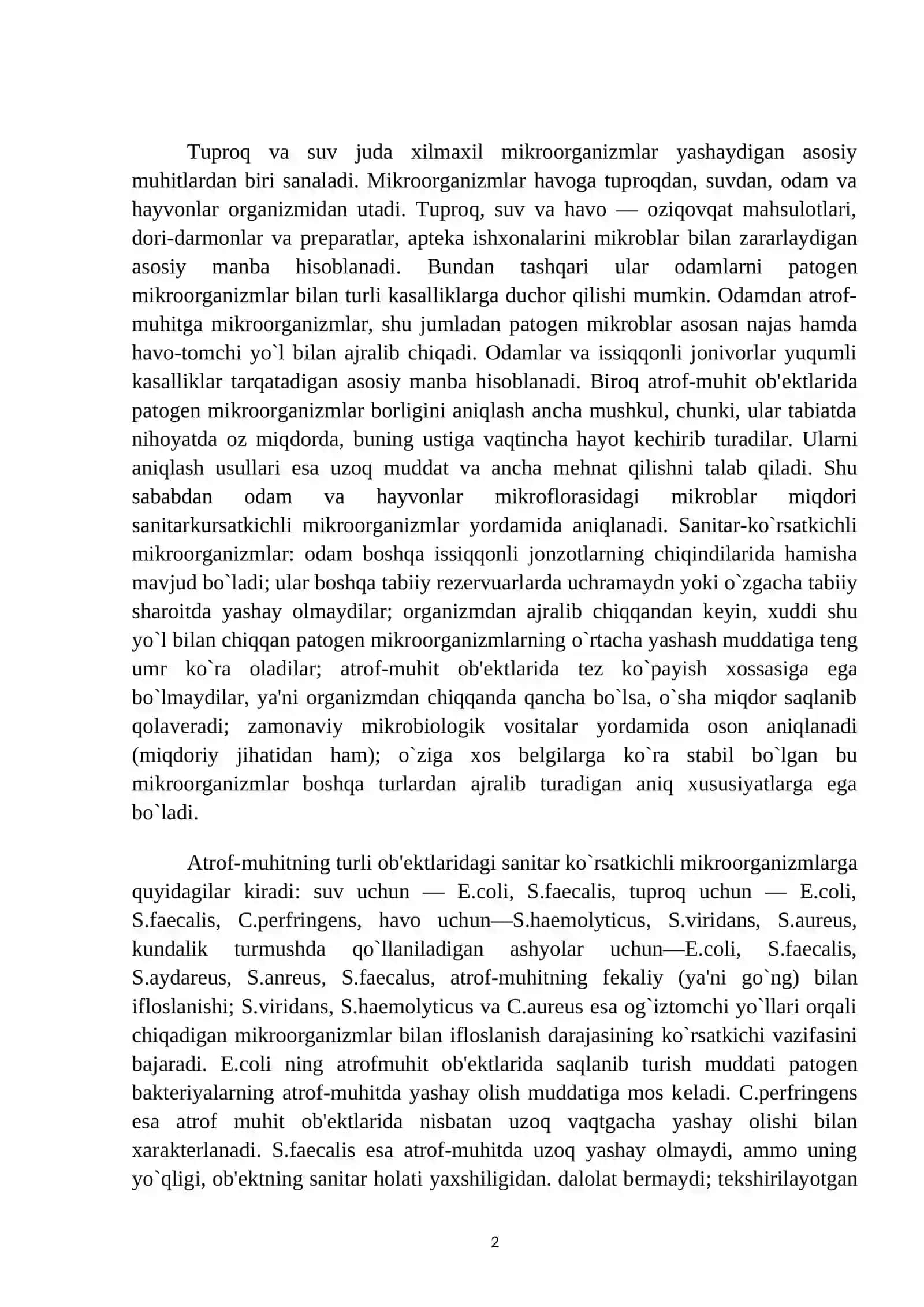 Tuproq, Suv va Havo Mikroflorasi 2
