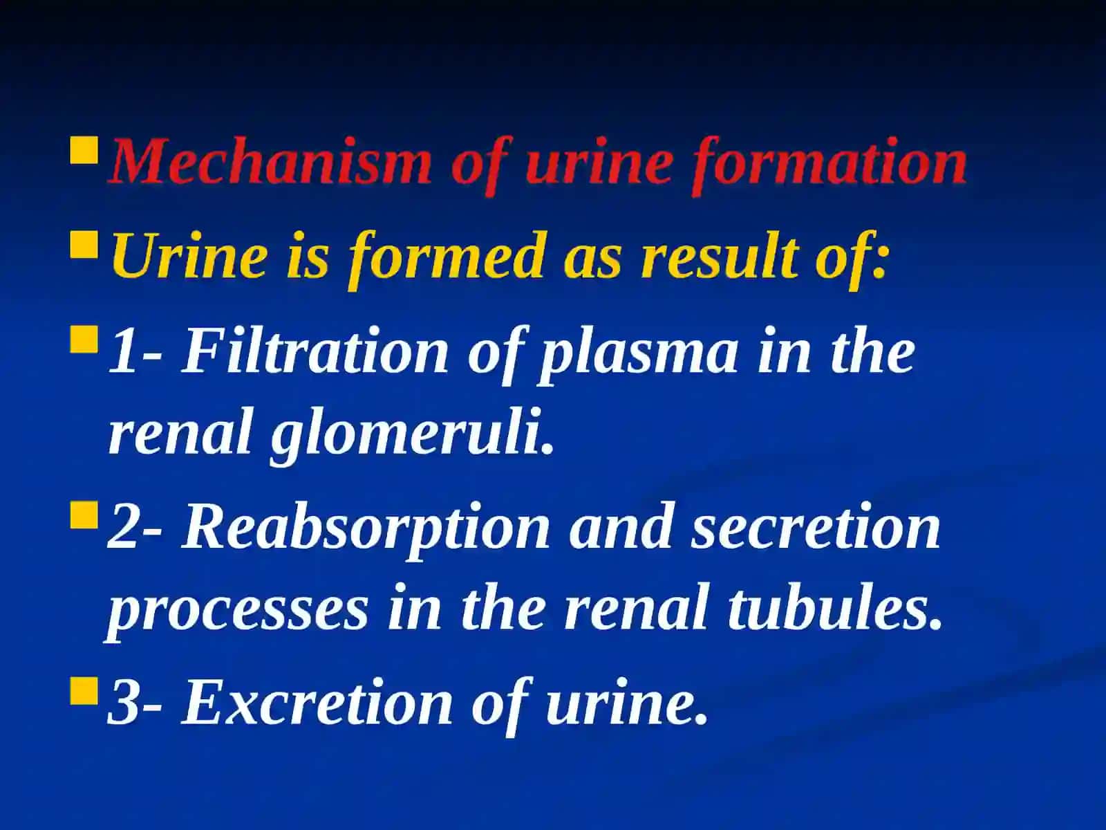 Oʻsish modeli Mechanism of urine formation 2