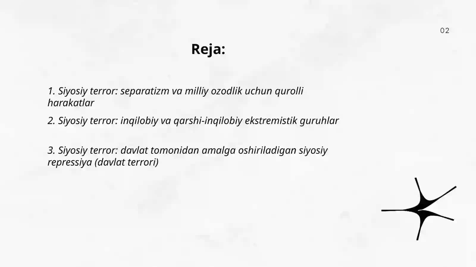 Terorizmning turlari 2