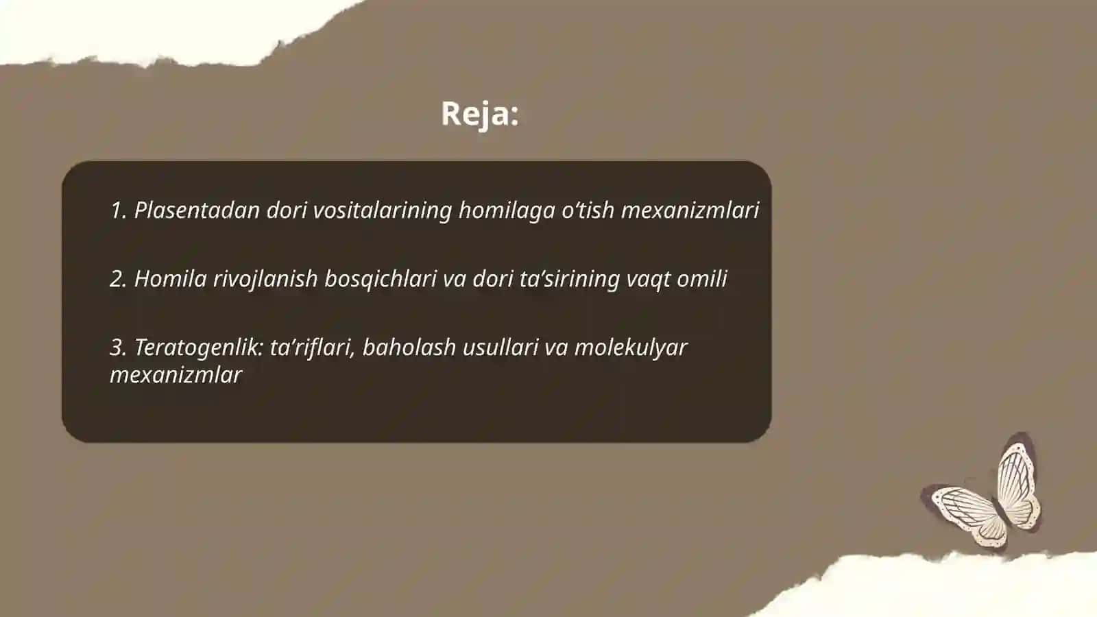 Plasentadan dori vositalarining homilaga o‘tish mexanizmlari 2
