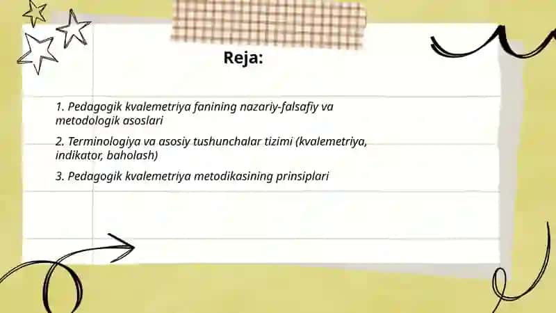 Pedagogik kvalemetriya fanining nazariy-metodologik asoslari 2