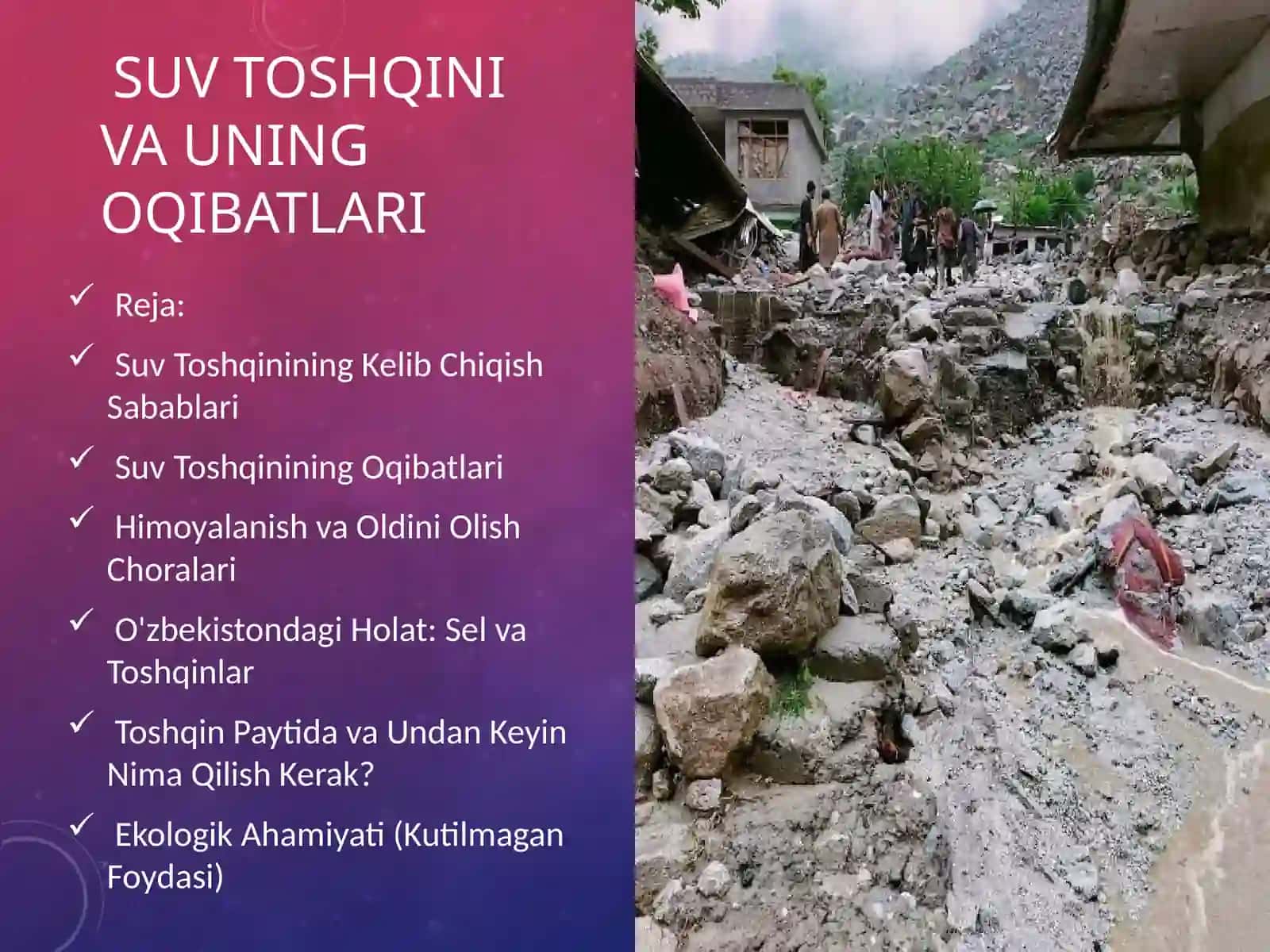 Suvtoshqinivauningoqibatlari 2