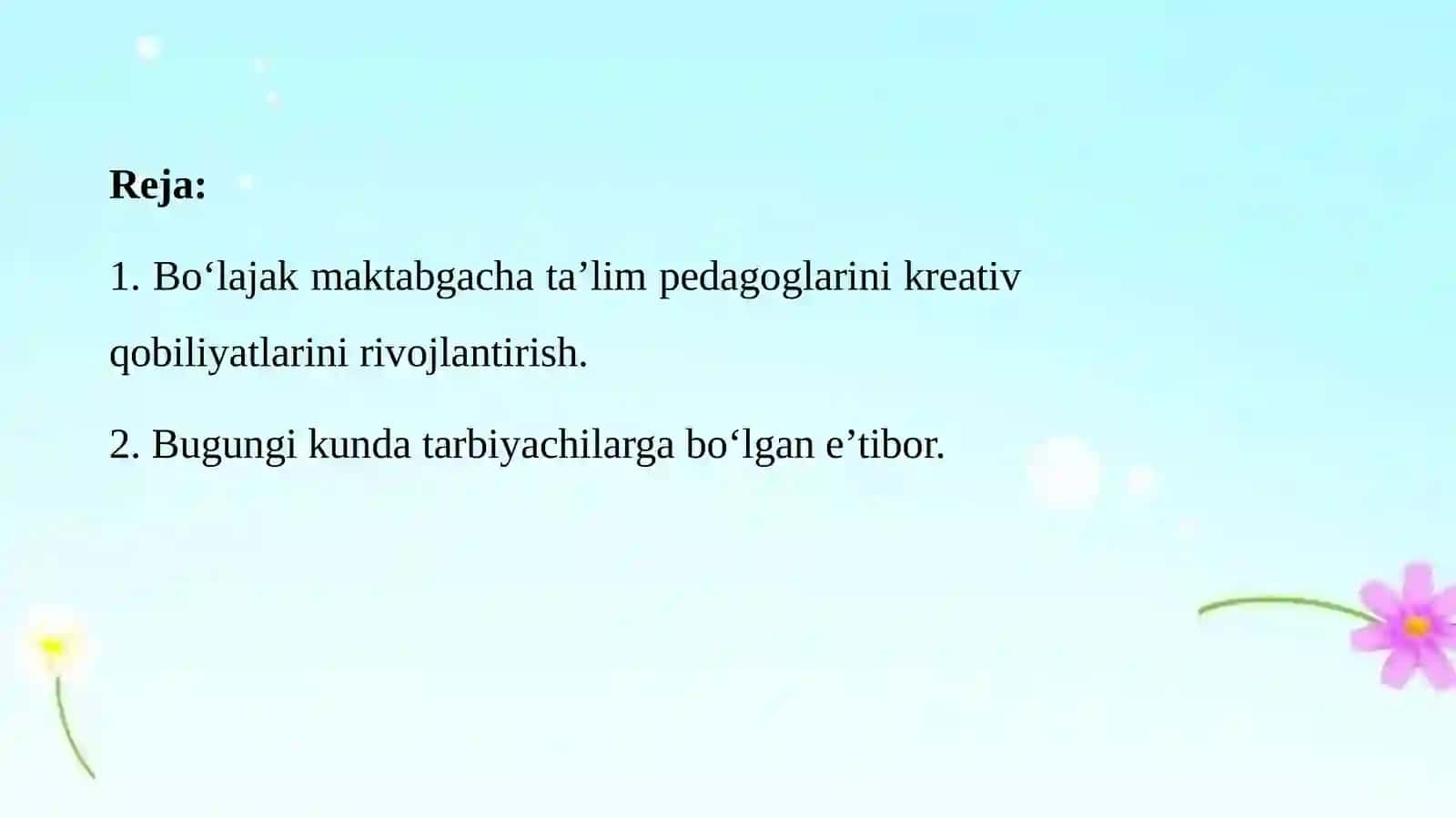 Bo‘lajak maktabgacha ta’lim pedagoglarini kreativ qobiliyatlarini rivojlantirish 2