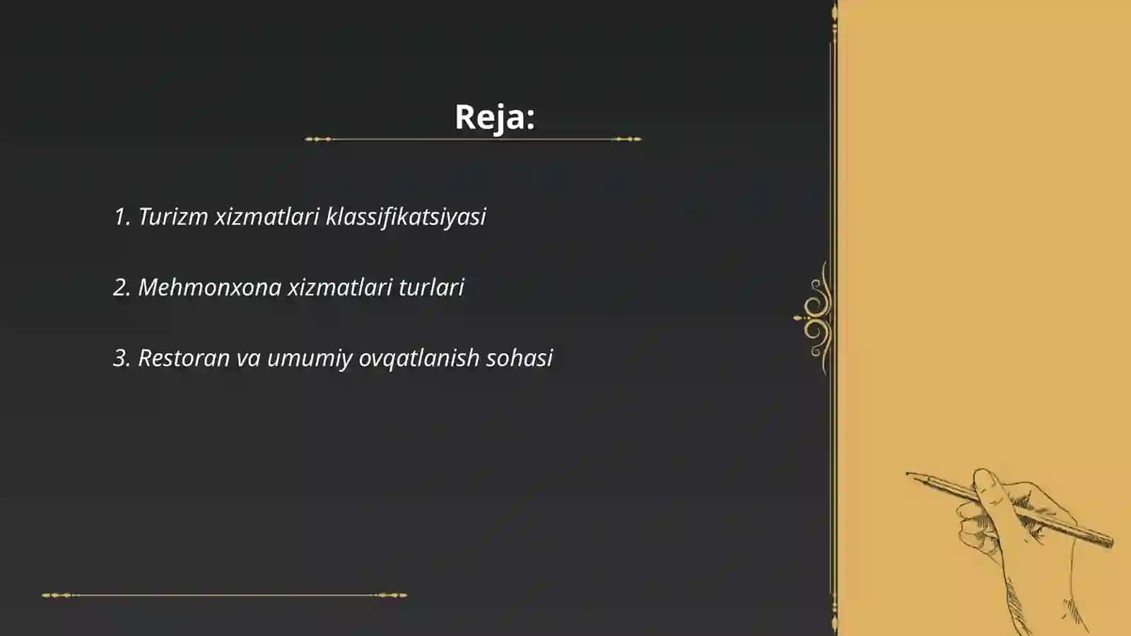 Xizmat koʻrsatish sohalarini klassifikatsiyalashtirish 2