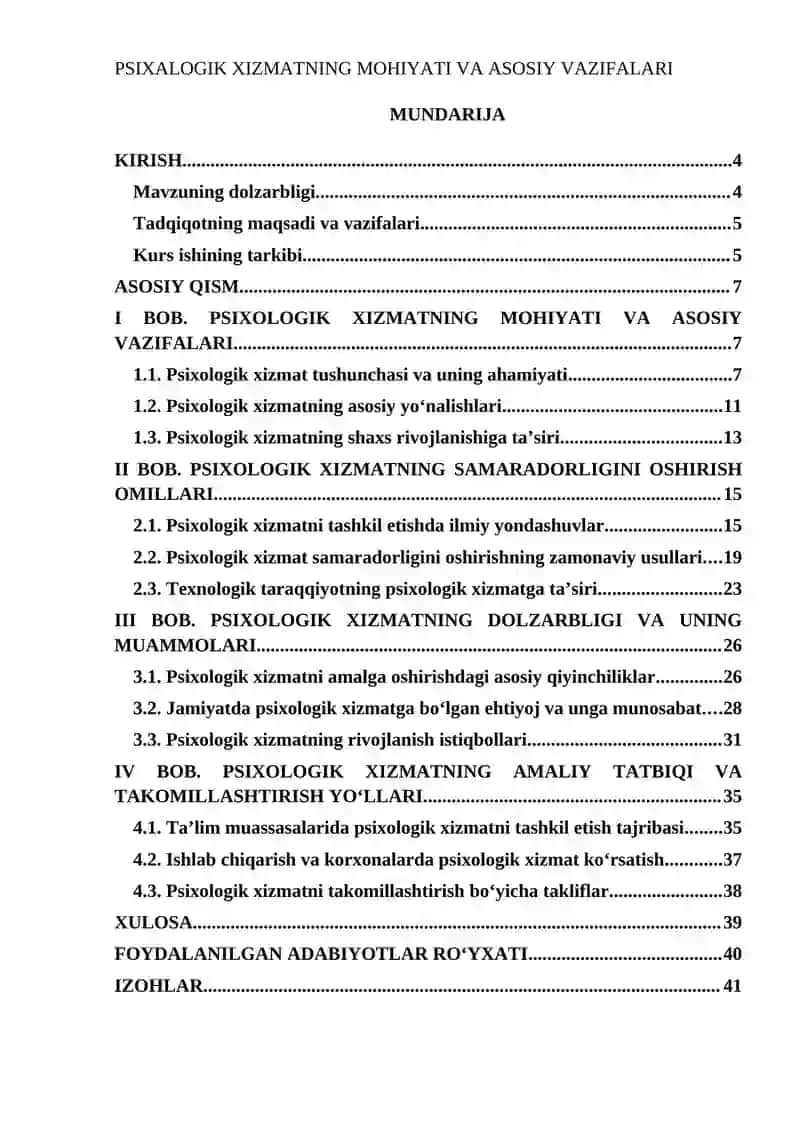 PSIXALOGIK XIZMATNING MOHIYATI VA ASOSIY VAZIFALARI 2