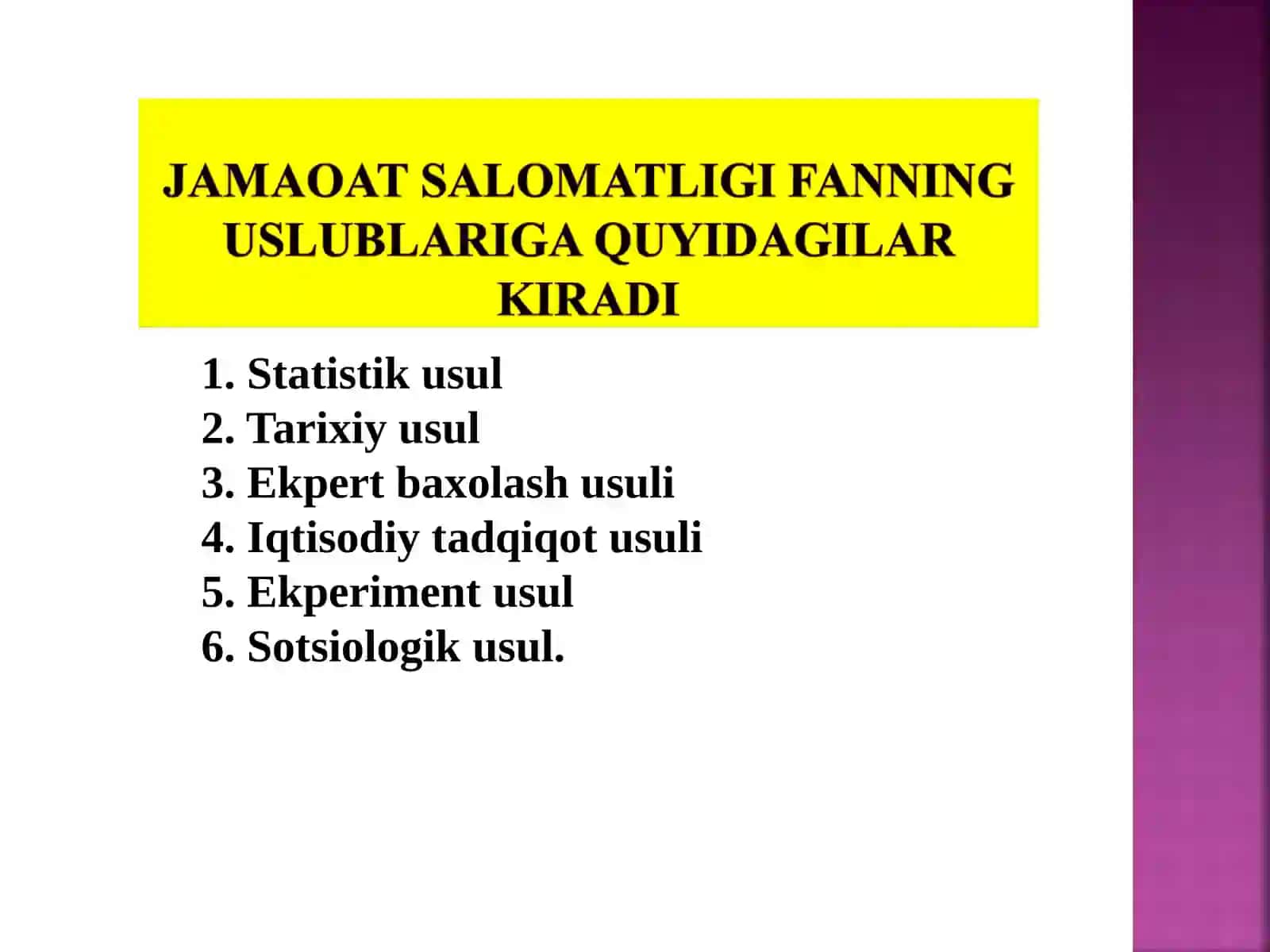 Jamoat salomatligi va sogliqni saqlashni tashkil etish fani va uning asosiy vazifalari. Tibbiyot 2