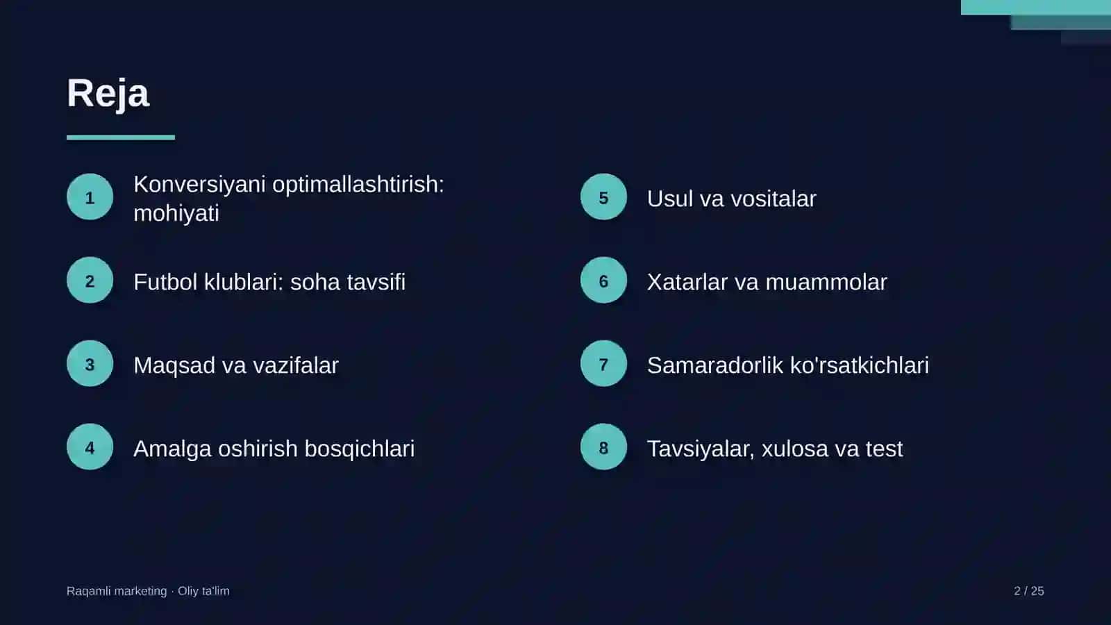 Futbol klublarida konversiyani optimallashtirish 2