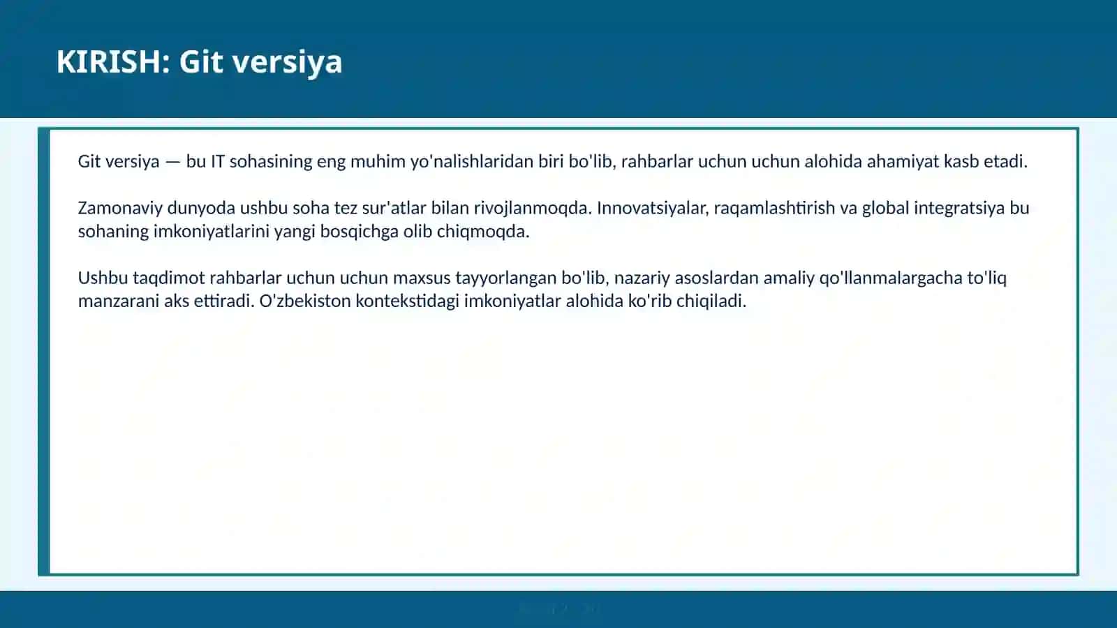 Git versiya 2