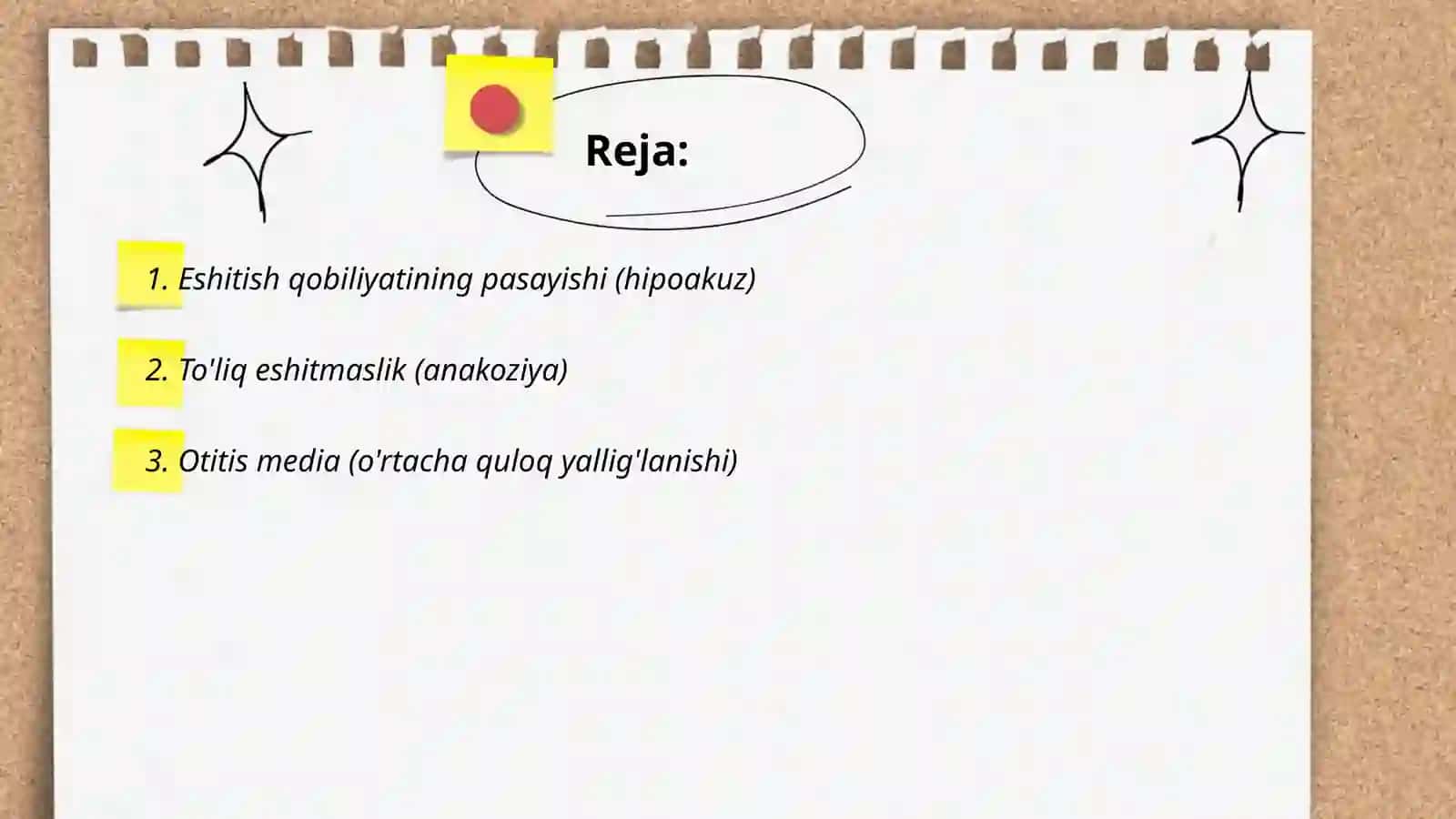 Inson eshitish organlari asosiy patologiyasi 2