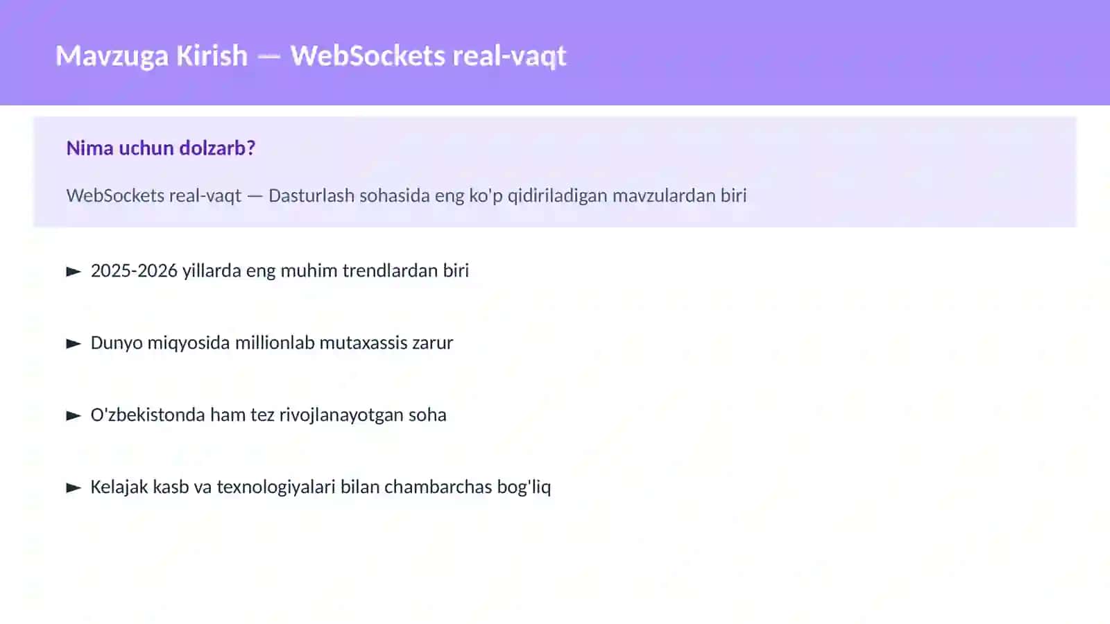 DASTURLASH | JAVASCRIPT VA WEB 2