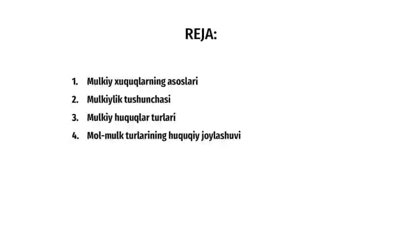 Mulkiyxuquqlarning tafsiflanishi 2