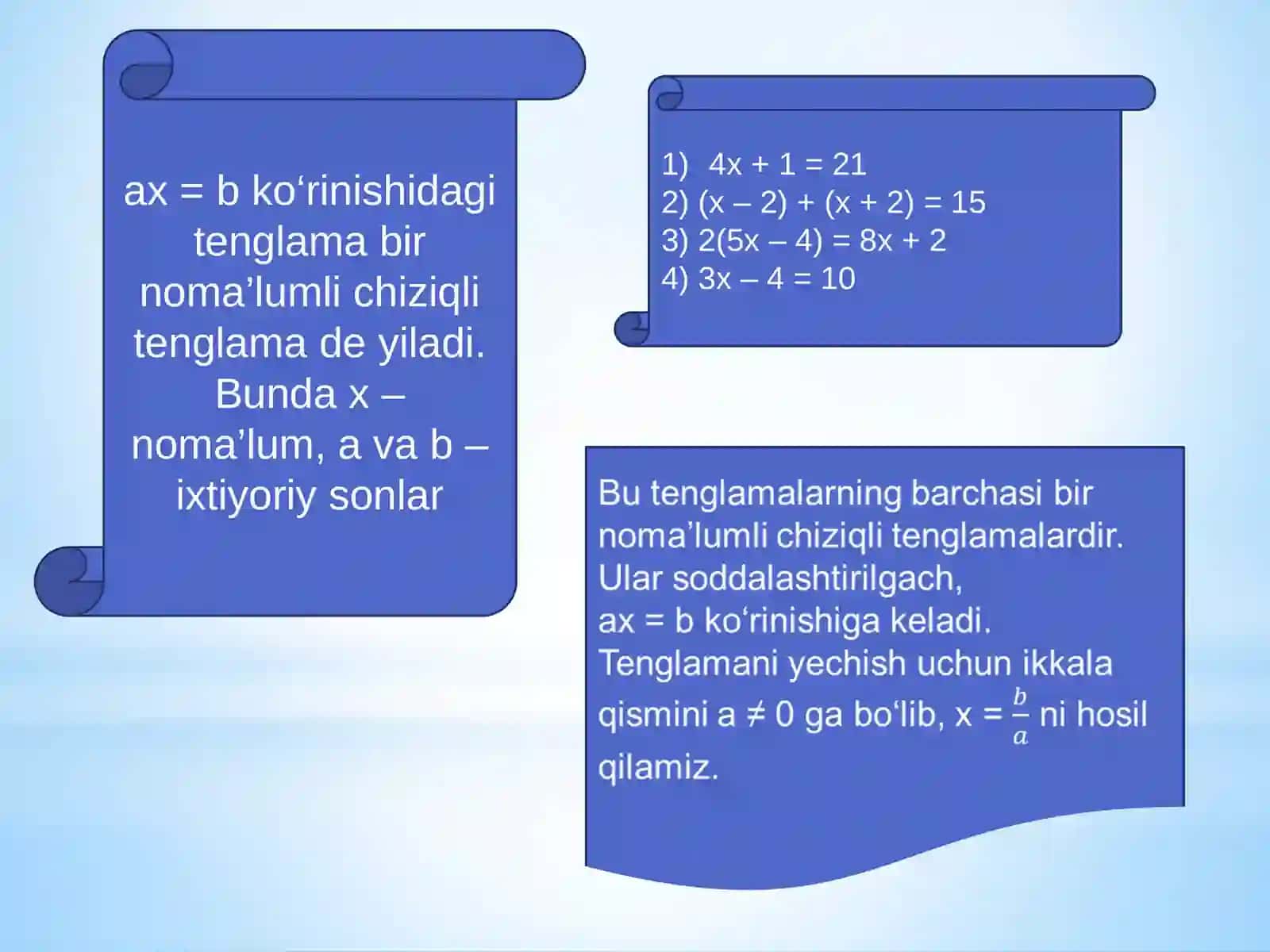 BIRNOMA’LUMLI CHIZIQLITENGLAMALAR 2