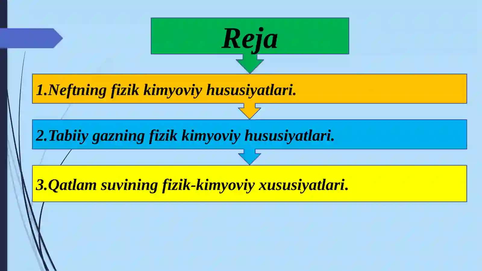 Neft, tabiiygaz, kondensat va qatlam suvlarining fizik-kimyoviy xususiyatlari 2