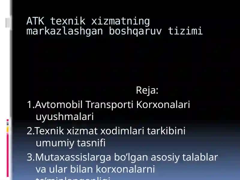 TEXNIKTIZIMLARNIBOSHQARISH 2