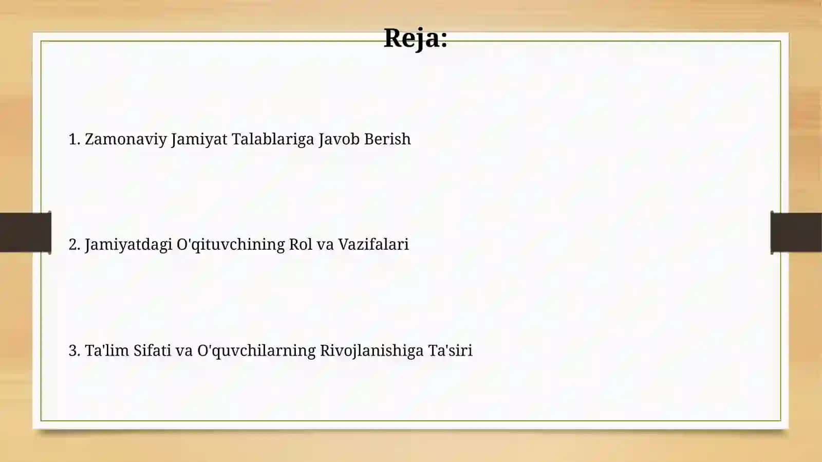 Jamiyatda oʻqituvchining tutgan oʻrni va vazifalari 2