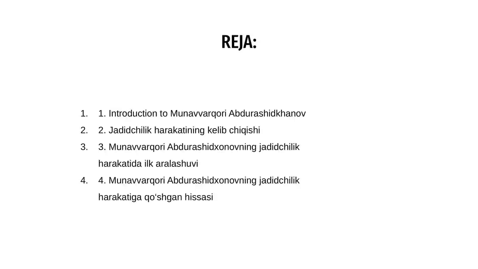 Munavvarqori Abdurashidxonovning jadidchilik harakatida tutgan o`rni 2