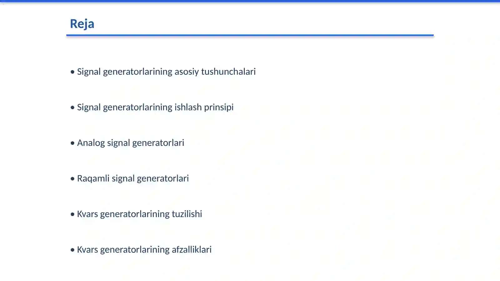 Signal generatorlari, generatorlarning turlari va kvars generatorlari 2