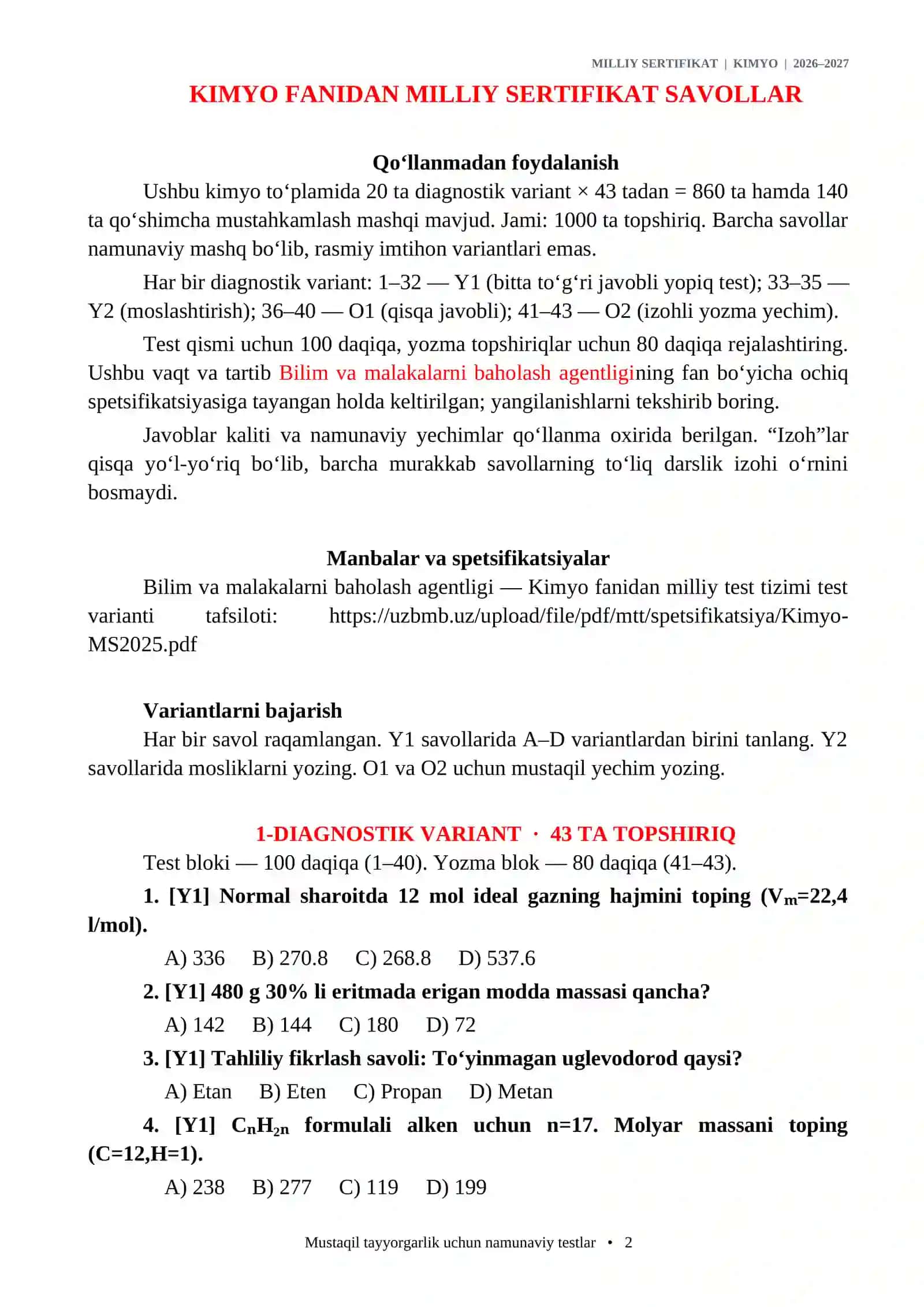 KIMYO/MILLIY SERTIFIKAT KIMYO 1000 TA TEST 2026-2027.docx 2