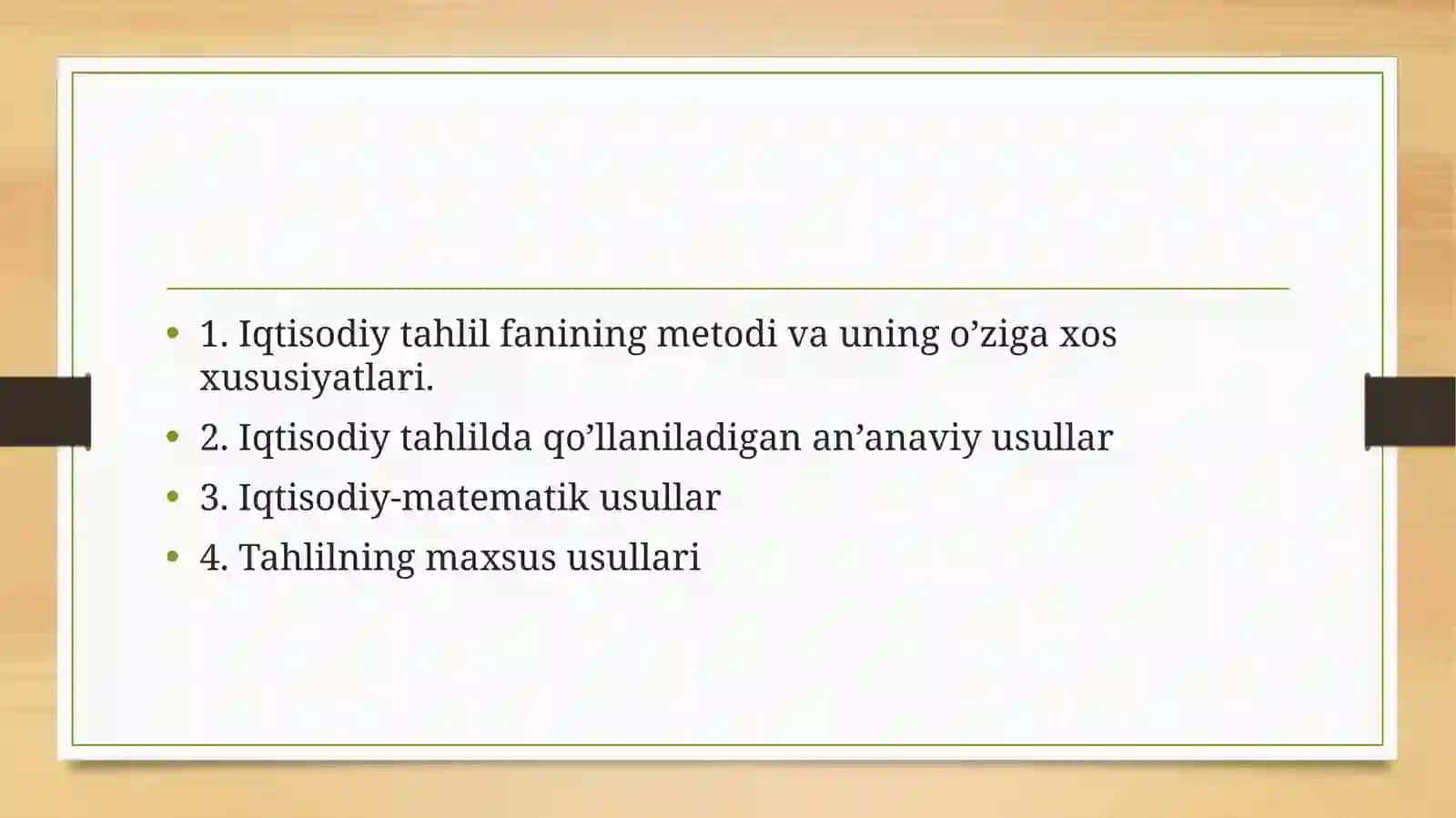 IQTISODIY TAHLILNING METODI VA USULLARI 2
