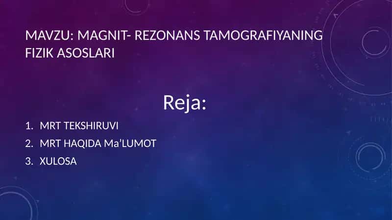 Magnit-rezonans tomografiya (MRT) 2