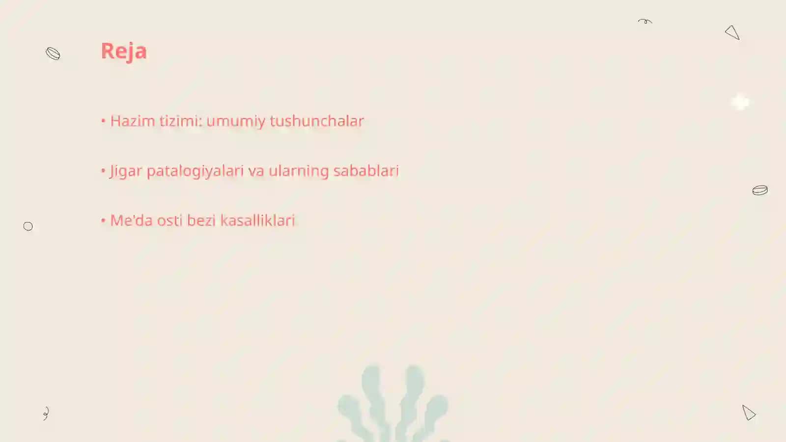 Hazim tizimi patalogiyasi.Jigar va me'da osti bezi patalogiyasi 2