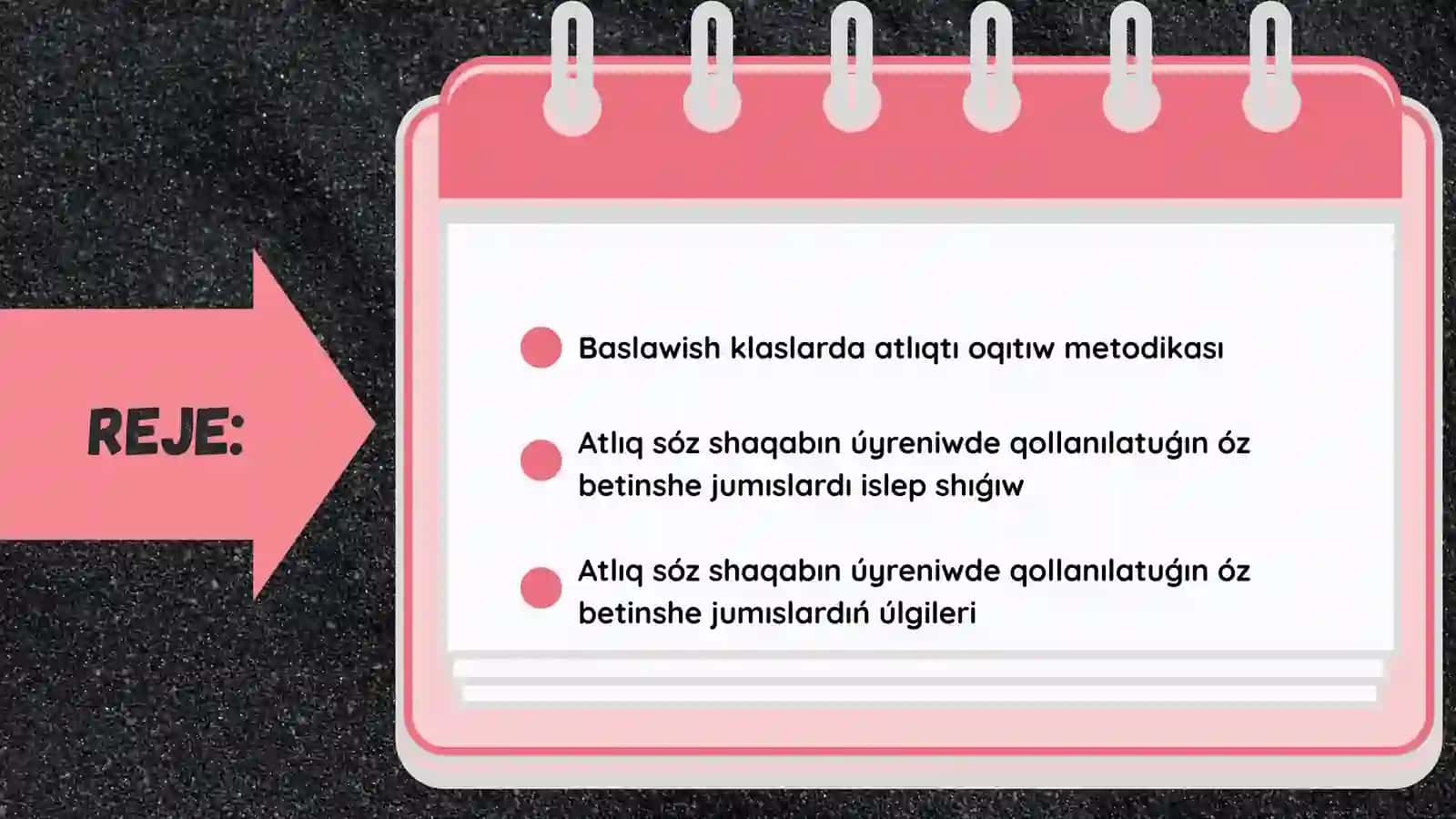 Atlıq sóz shaqabın úyreniwde qollanılatuǵın óz betinshe jumıslardı islep shıǵıw 2