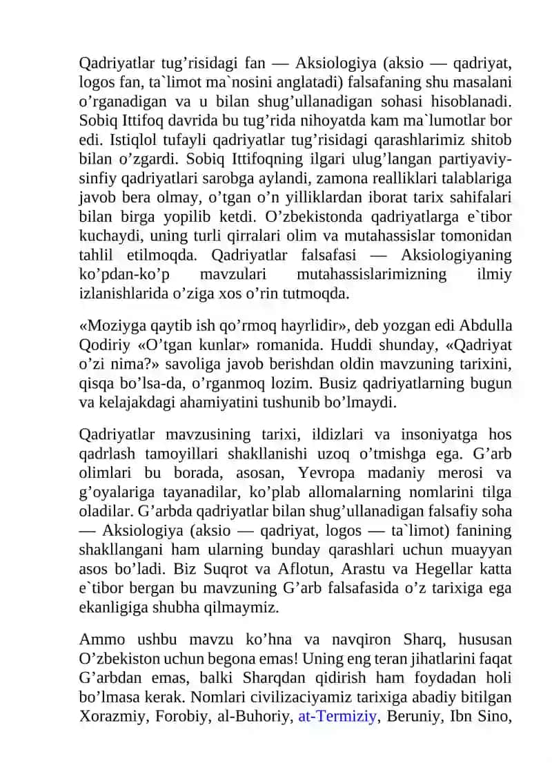 Qadriyatlar falsafasi 2