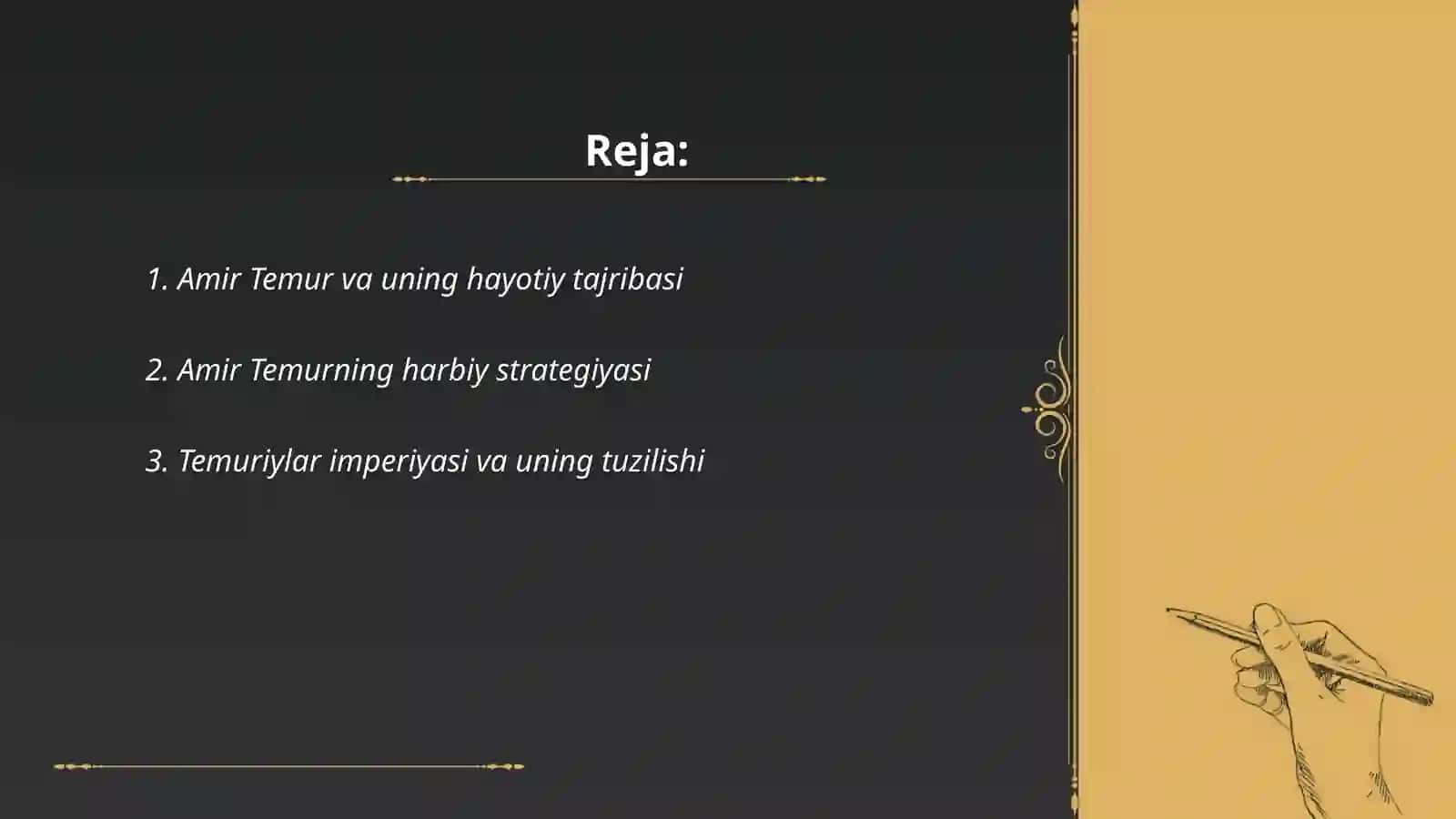 Amir Temur va uning hayotiy tajribasi 2