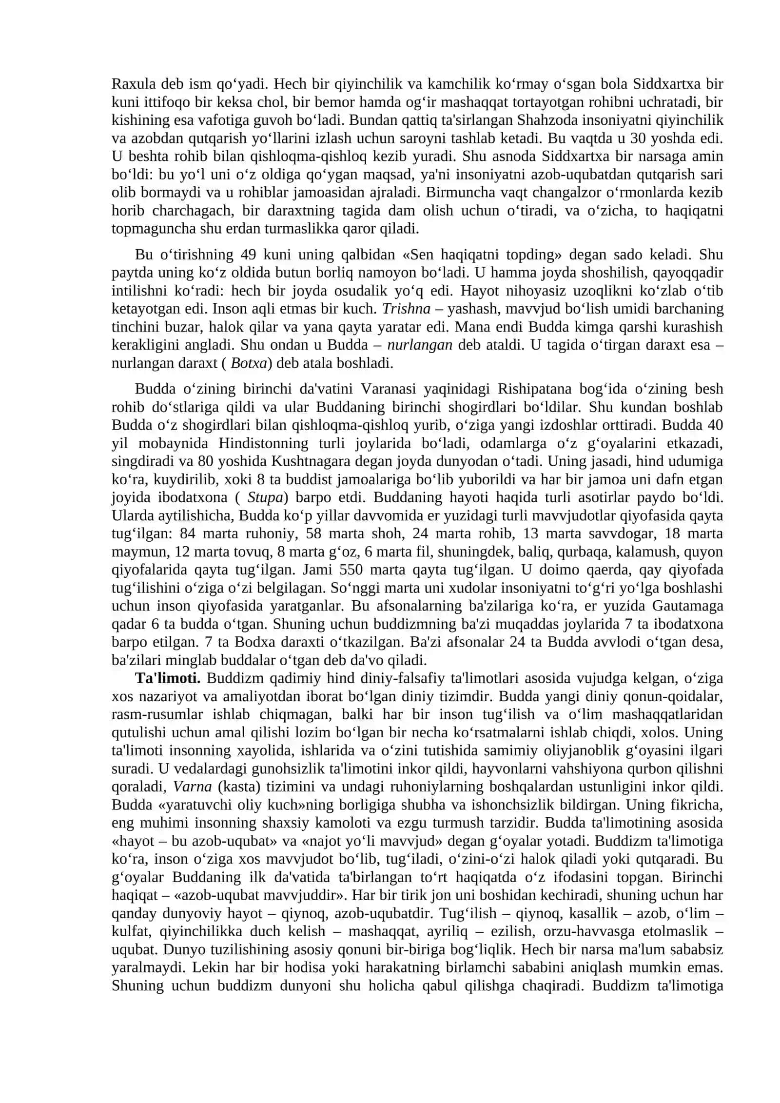 MAVZU. BUDDAVIYLIK DINI TARIXI VA G’OYALARI 2