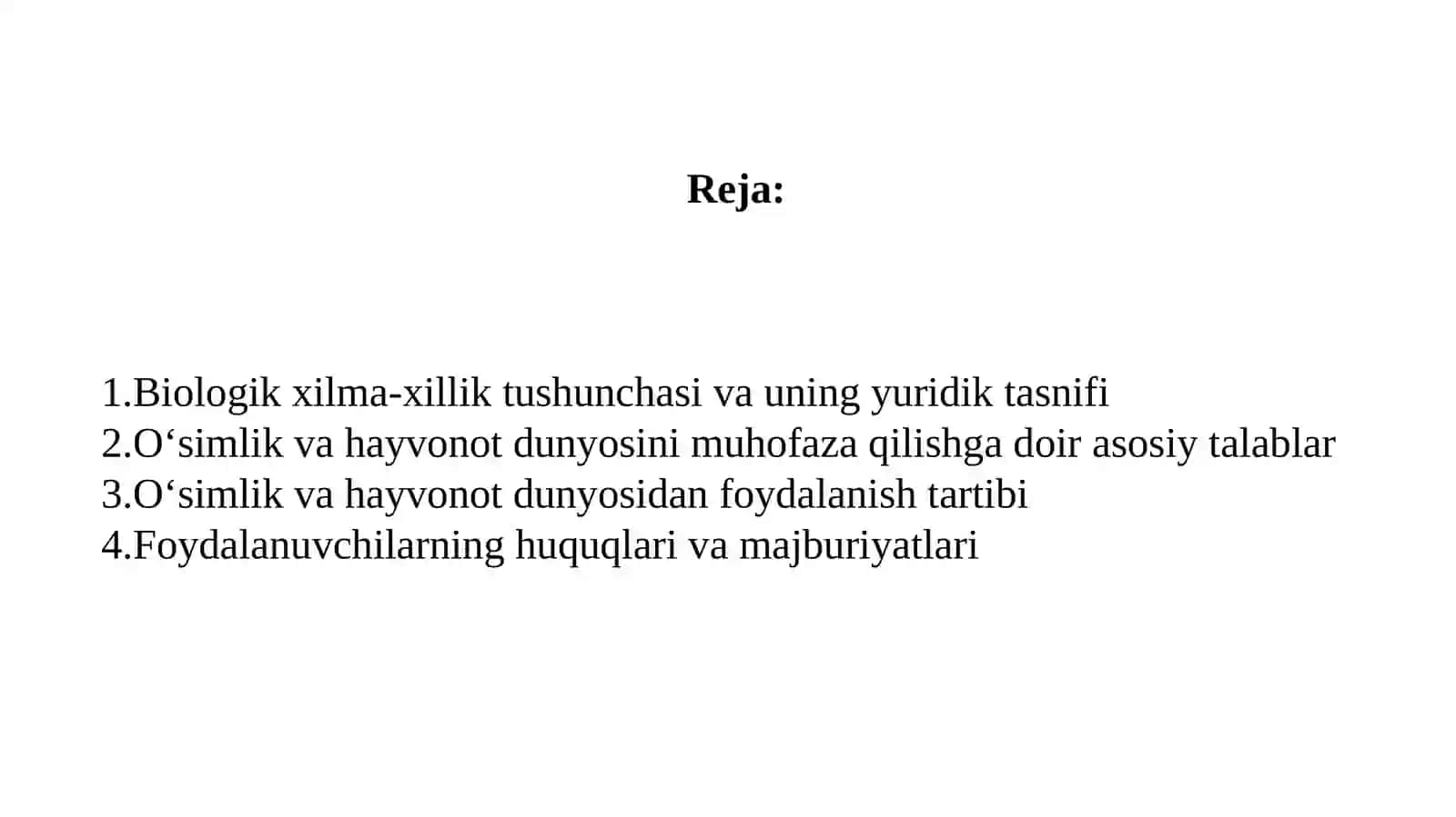 O'simlik va Hayvonot Dunyosini Muhofaza Qilishda Huquqiy Tartibotlar Qiyosi 2