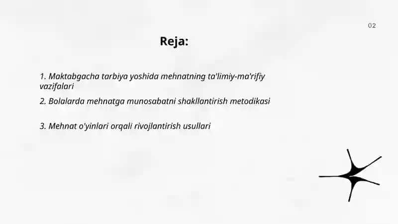 Maktabgacha tarbiya yoshida mehnatning roli 2