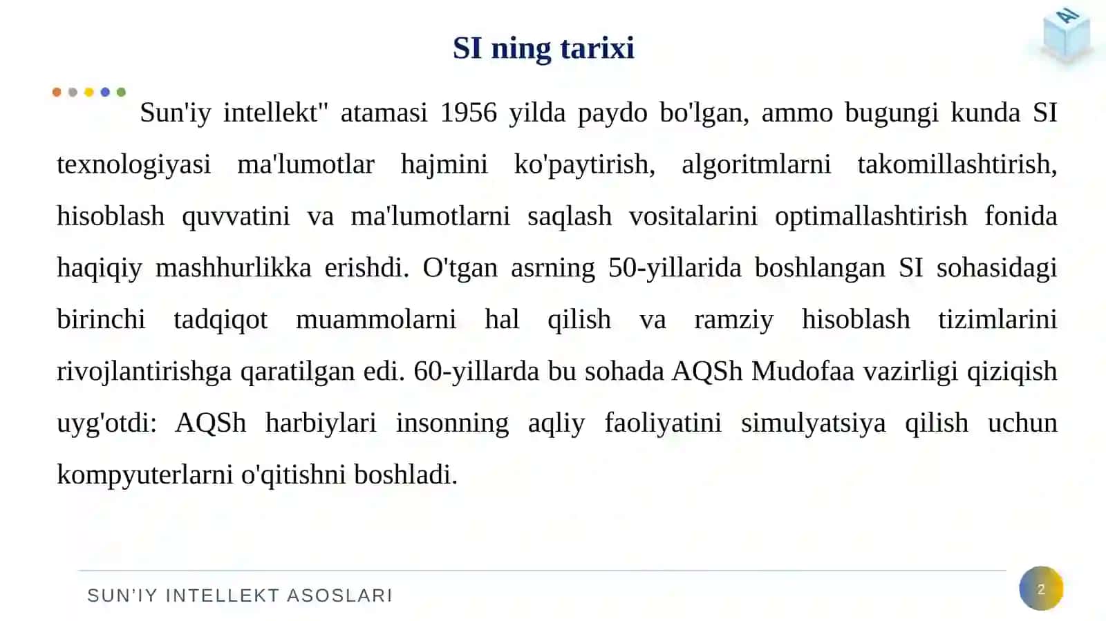 Sun'iy intellekt tarixi 2