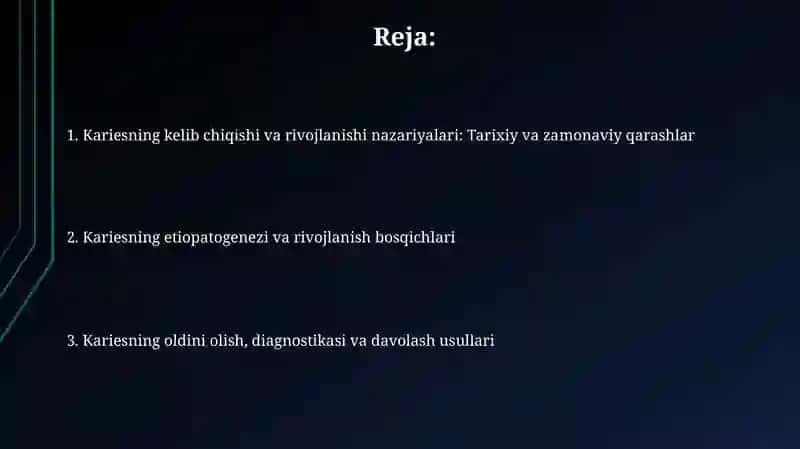 Kariesning kelib chiqishi va rivojlanishi nazariyalari 2