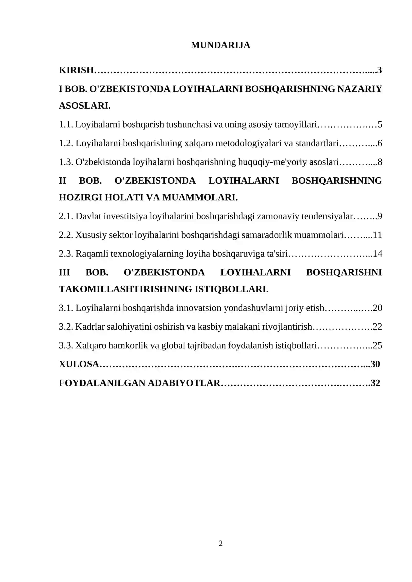 O'zbekiston Loyihalarini Boshqarish Istiqbollari 2