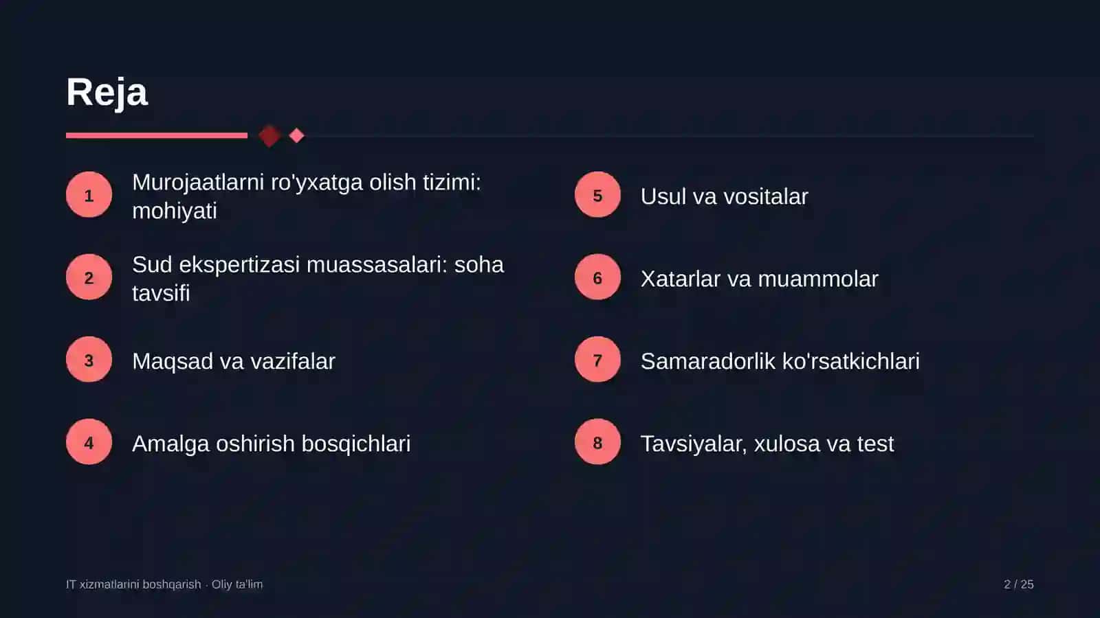 sud ekspertizasi muassasalarida murojaatlarni ro'yxatga olish tizimini joriy etish 9997 2