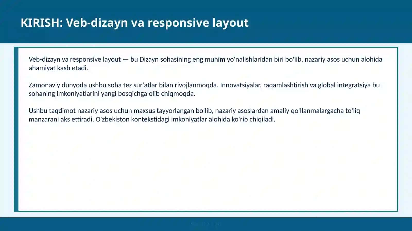 Veb-dizayn va responsive layout 2