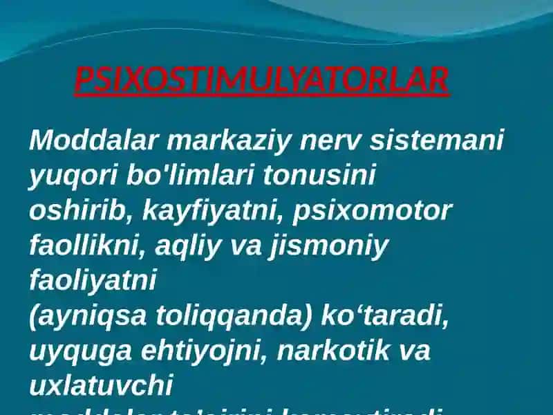 PSIXOSTIMULYATORLAR 2
