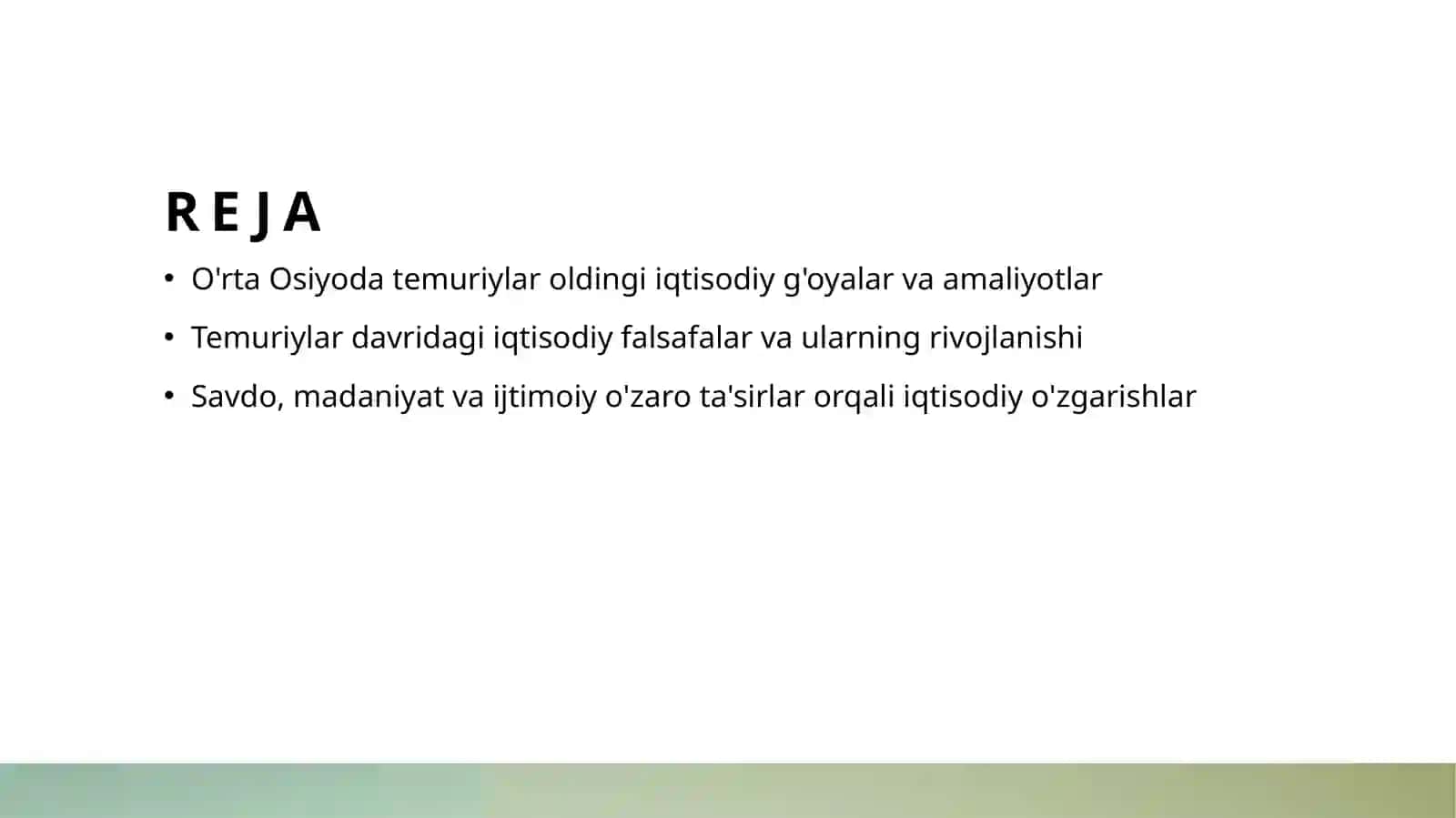 O'rta Osiyodagi temuriylar davrigacha va temuriylar davridagi iqtisodiy g'oyalar 2