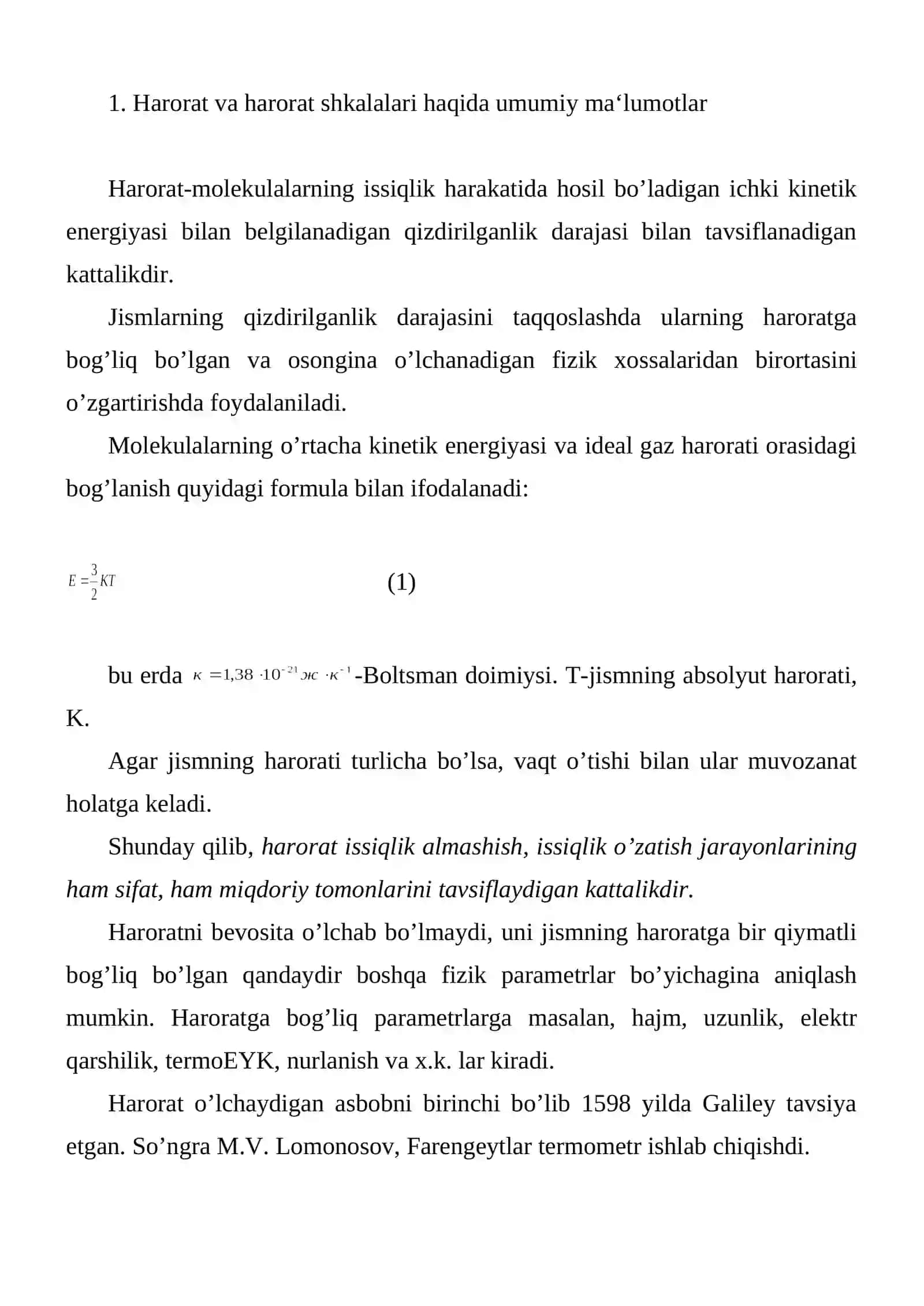 Harorat o'lchash asboblarining turlari 2